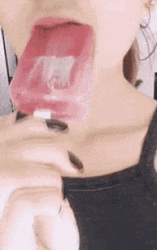 Sexy White Girl Sucking Popsicle Ice Cream GIF