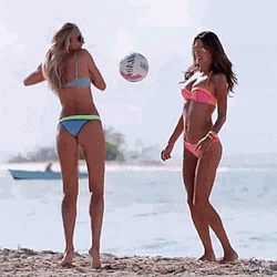 Sexy Women Beach Volleyball