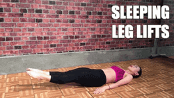 Sexy Workout Sleeping Leg Lifts GIF