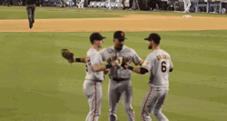 Sf Giants Players Hugging In The Field GIF