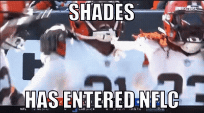 Shades Has Entered The Nfl With A Picture Of Two Football Players GIF