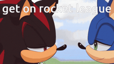 Shadow And Sonic Looking At Each Other Get On Rocket League GIF