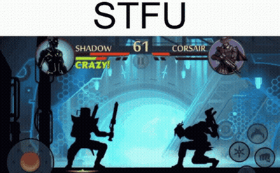 Shadow Holding Sword Playing Video Game With Corsair GIF
