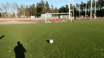 Shadow Of Man On Soccer Field GIF