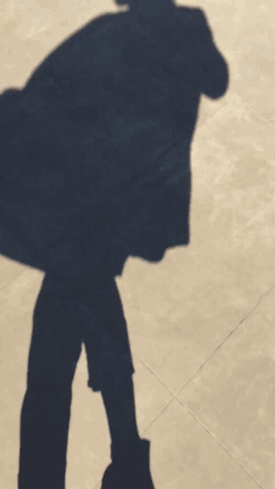 Shadow Of Person In Suit GIF