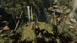 Shadow Of The Tomb Raider Cliff Jump GIF