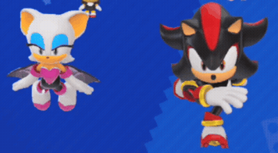 Shadow The Hedgehog And Rouge The Bat Standing Together GIF