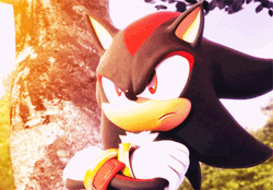 Shadow The Hedgehog Closing Eyes GIF