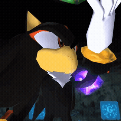 Shadow The Hedgehog Holding Purple Crystal GIF