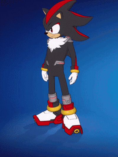 Shadow The Hedgehog In Red Hat And White Gloves GIF