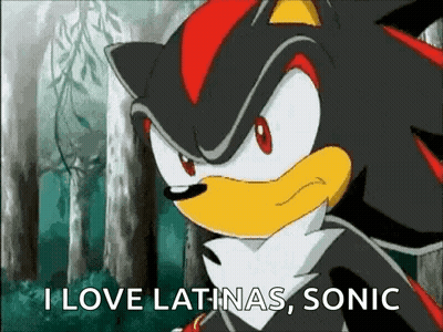 Shadow The Hedgehog Saying I Love Latinas Sonic GIF