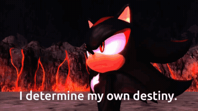 Shadow The Hedgehog Says I Determine My Own Destiny GIF