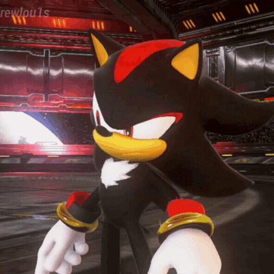 Shadow The Hedgehog Standing In A Room GIF