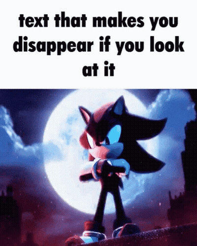 Shadow The Hedgehog Standing In Front Of Full Moon GIF