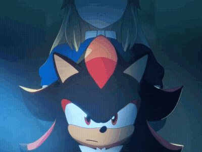 Shadow The Hedgehog Standing Next To Girl GIF