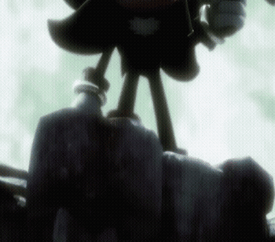 Shadow The Hedgehog Standing On A Rock GIF
