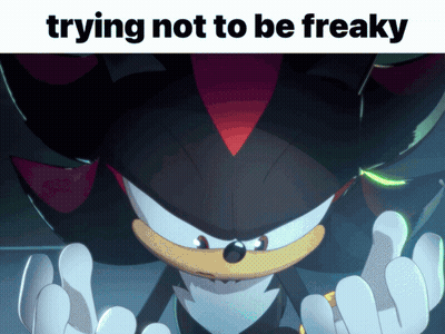 Shadow The Hedgehog Trying Not To Be Freaky GIF
