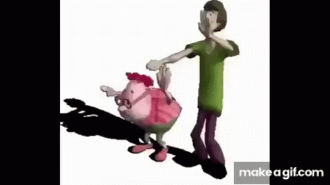Shaggy And Chicken Dancing GIF