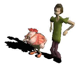 Shaggy And Garfield Cartoon Characters Sticker