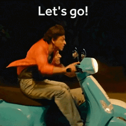 Shah Rukh Khan Riding Scooter GIF