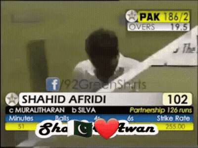 Shahid Afridi Playing Cricket Against Pakistan GIF