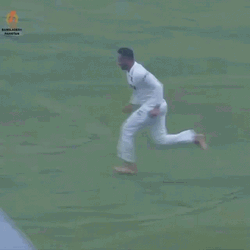 Shakib Al Hasan Rain Cover Slide GIF