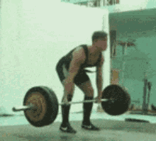 Shaking Man Doing Deadlift GIF