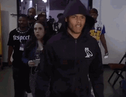 Shakur Stevenson Wearing Black Hoodie GIF
