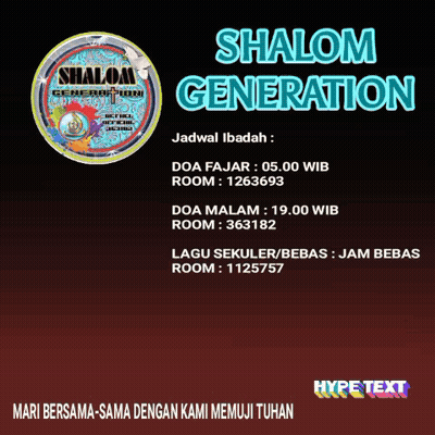 Shalom Generation Hype Text Poster GIF