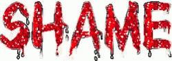 Shame Glittery Red GIF