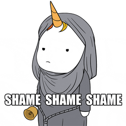 Shame Unicorn Cartoon GIF