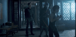 Shang Chi Punching Wood GIF