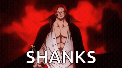 Shanks From One Piece Red Background GIF