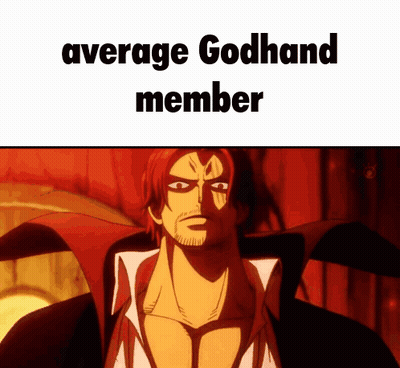 Shanks From One Piece Saying Average Godhand Member GIF
