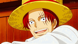 Shanks One Piece Funny Shocked Reaction GIF