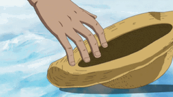 Shanks One Piece Grabs Hat GIF