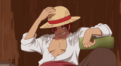 Shanks One Piece Hats Off Laughing Loud GIF