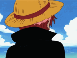 Shanks One Piece Look Back Tongue Out GIF