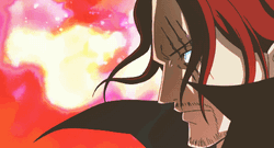 Shanks Red Haired One Evil Stare GIF