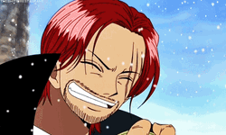 Shanks Red Haired One Piece Giggle Snow GIF