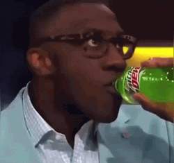 Shannon Sharpe Drinking Reaction GIF