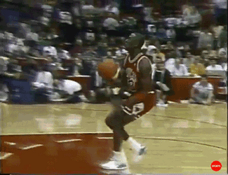 Shaq Dunking Air Jordan GIF