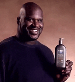Shaq Dunking Hair Shampoo GIF