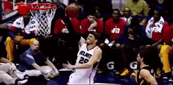Shaq Dunking Kyle Korver GIF
