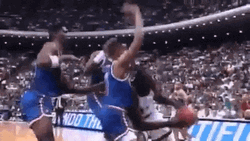 Shaq Dunking Post Up Orlando Magic GIF