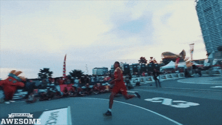 Shaq Dunking Power Jump GIF