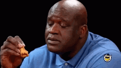Shaquille O'neal Eating Hot Wings GIF