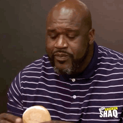 Shaquille O'neal Sad Eating GIF