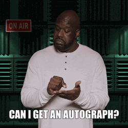 Shaquille O'Neal Signs Autograph Gesture GIF