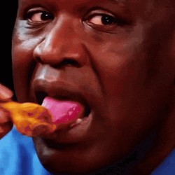 Shaquille Tasting Chicken Ouu GIF